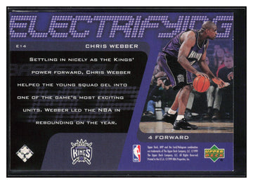 
1999-00 Upper Deck MVP #E14 Chris Webber Electrifying