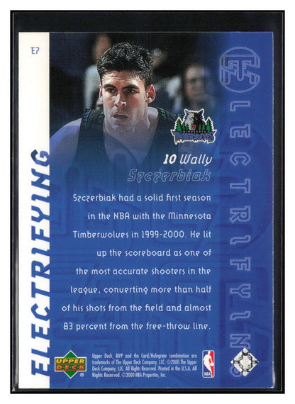 2000-01 Upper Deck MVP #E7 Wally Szczerbiak Electrifying