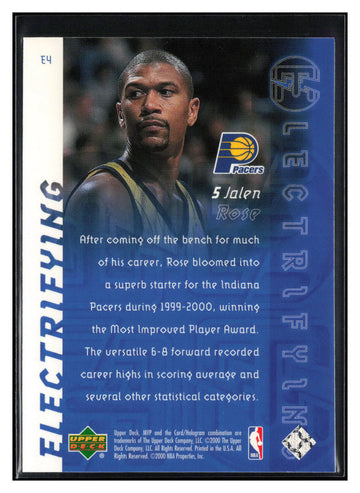 
2000-01 Upper Deck MVP #E4 Jalen Rose Electrifying