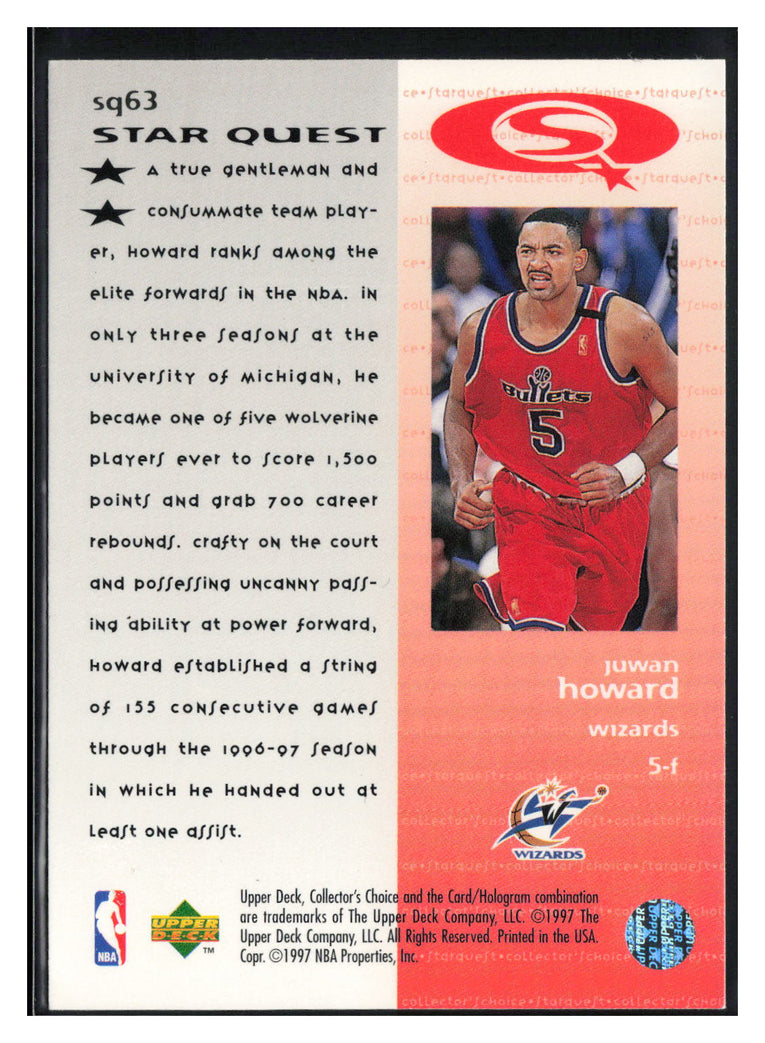 1997-98 Collector's Choice #SQ63 Juwan Howard StarQuest