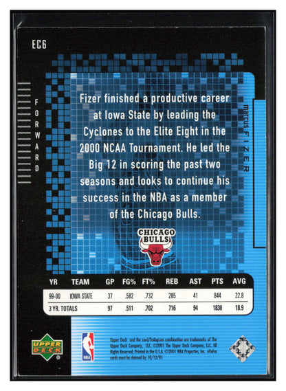 2000-01 Upper Deck #EC6 Marcus Fizer e-Cards (Series Two)