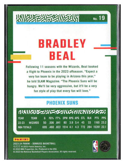 2023-24 Donruss #19 Bradley Beal Laser Holo #/149