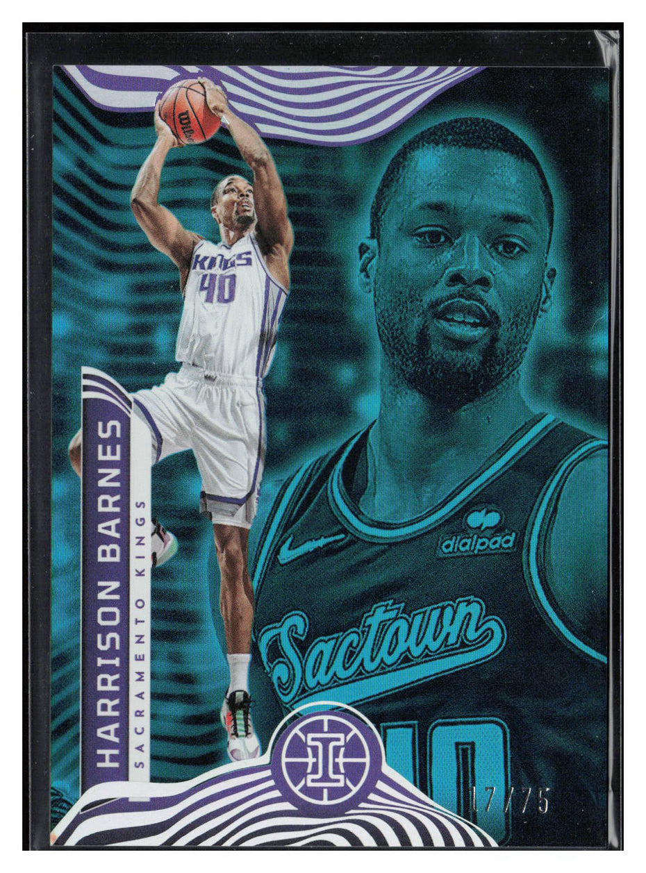 2021-22 Panini Illusions #91 Harrison Barnes Teal #/75