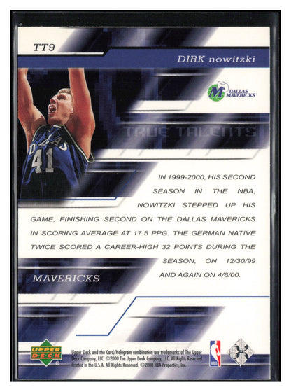 2000-01 Upper Deck #TT9 Dirk Nowitzki True Talents