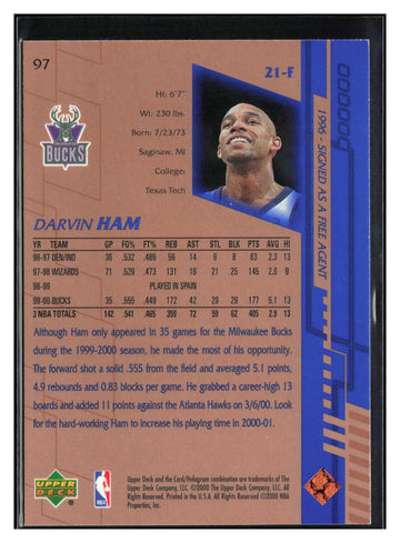 
2000-01 Upper Deck #97 Darvin Ham