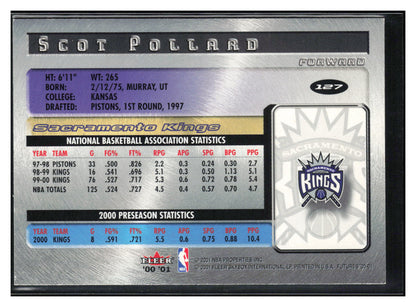 2000-01 Fleer Futures #127 Scot Pollard