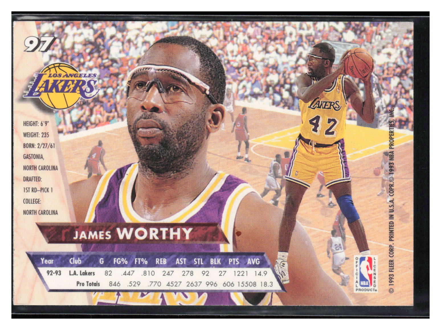 1993-94 Ultra #97 James Worthy