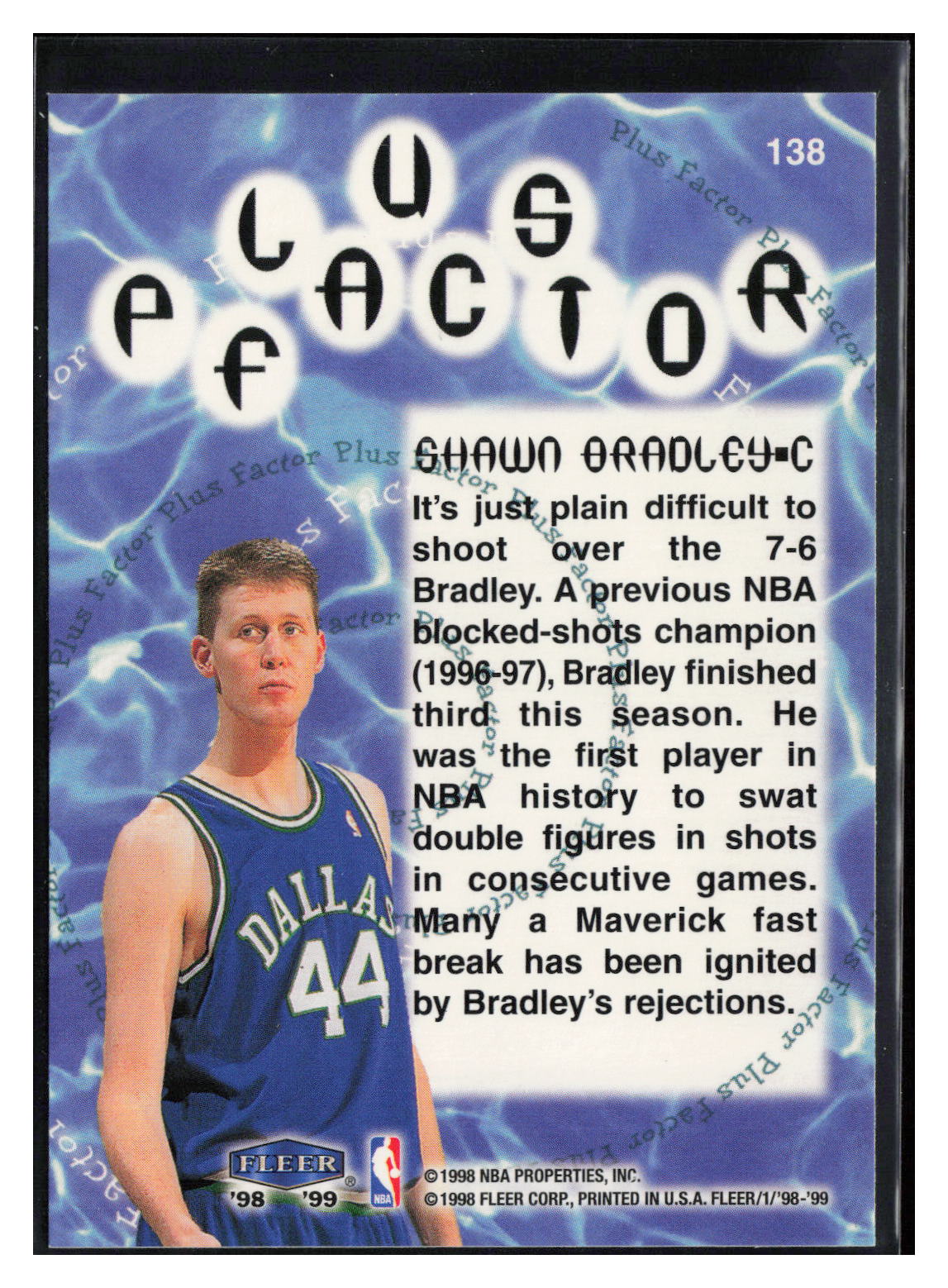 1998-99 Fleer Tradition #138 Shawn Bradley