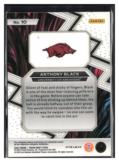 2023 Panini Prizm Draft Picks #10 Anthony Black Fearless Red Ice