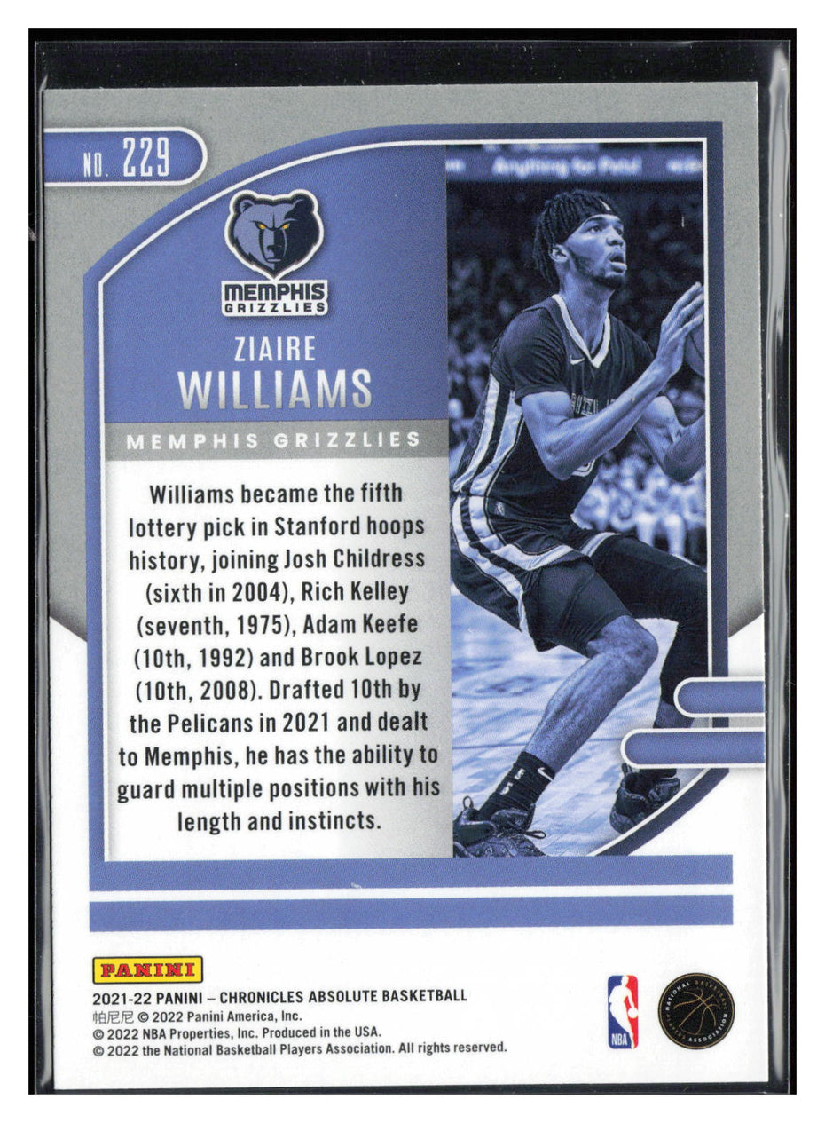 2021-22 Panini Chronicles #229 Ziaire Williams