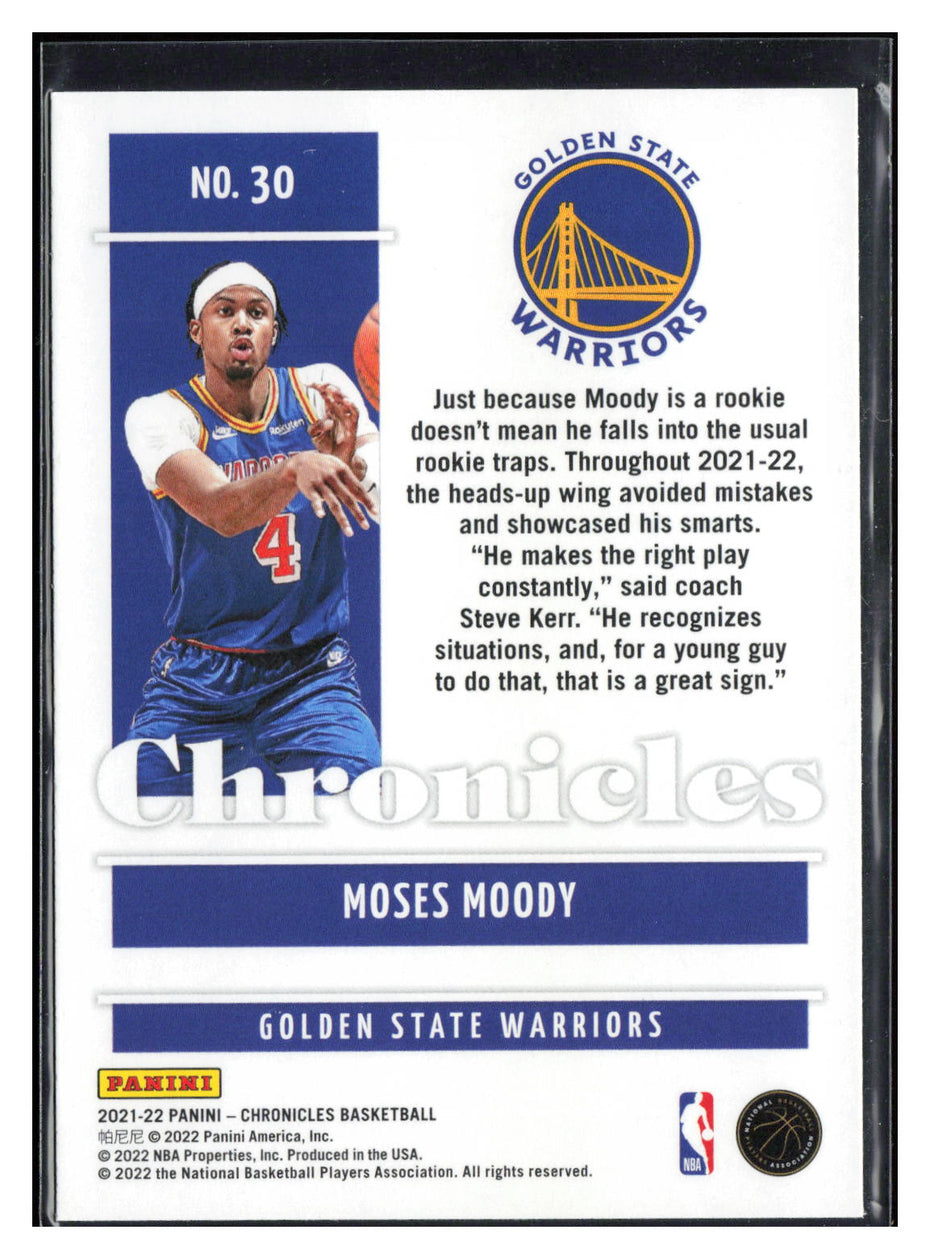 2021-22 Panini Chronicles #30 Moses Moody