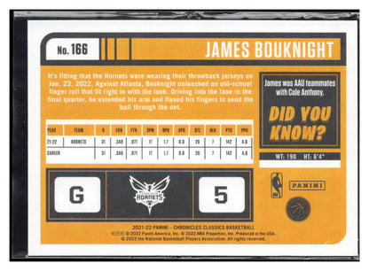 2021-22 Panini Chronicles #166 James Bouknight