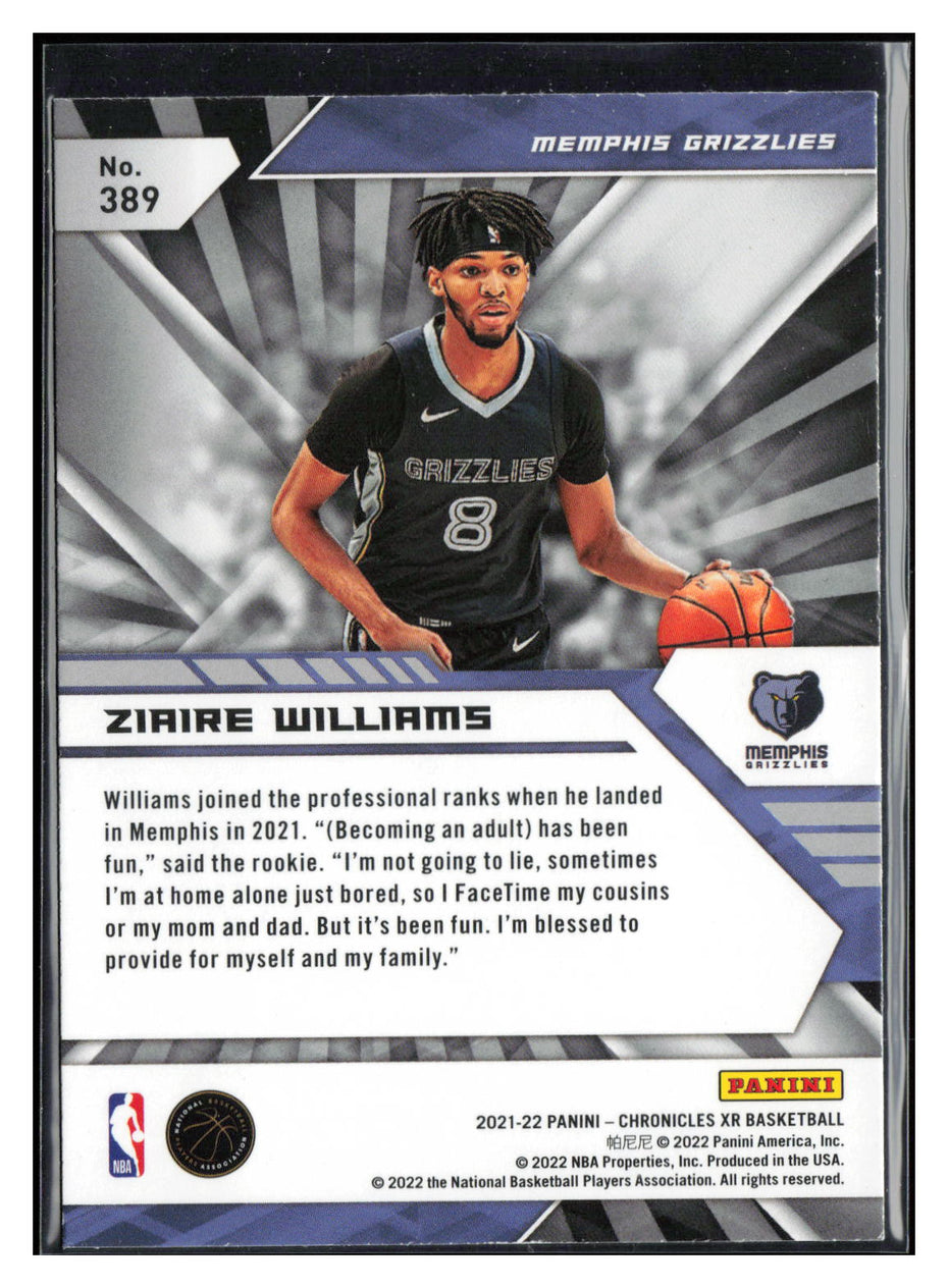 2021-22 Panini Chronicles #389 Ziaire Williams