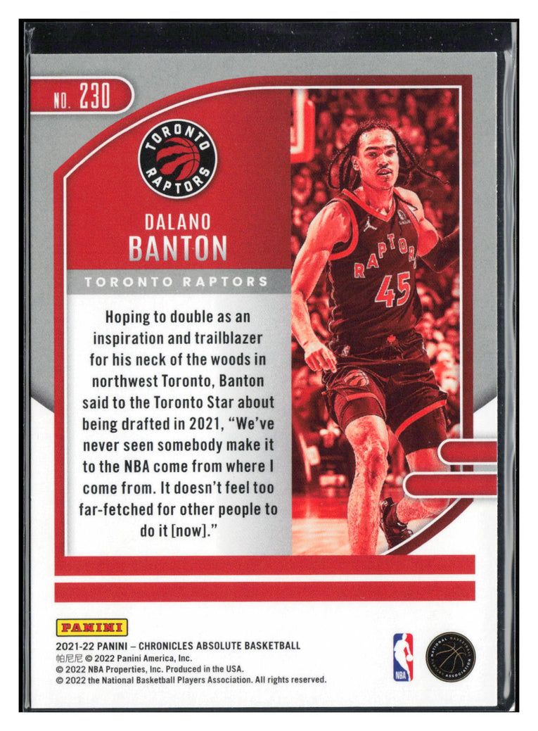 2021-22 Panini Chronicles #230 Dalano Banton