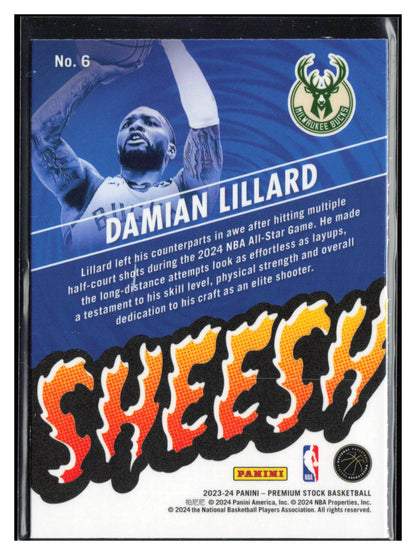 2023-24 Hoops Premium Stock #6 Damian Lillard Sheesh