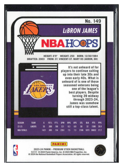 2023-24 Hoops Premium Stock #149 LeBron James