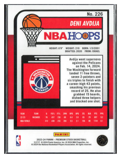 2023-24 Hoops Premium Stock #226 Deni Avdija