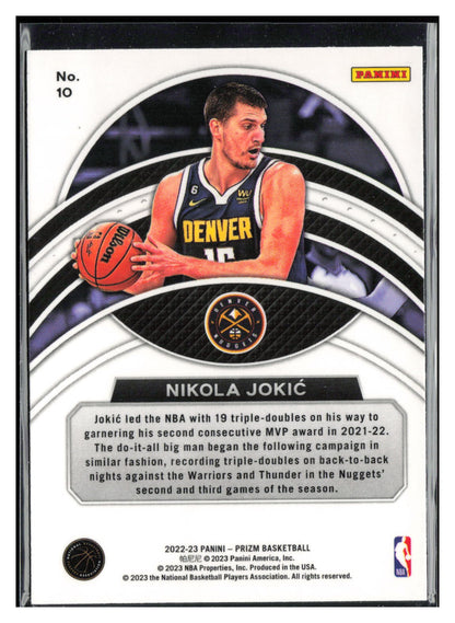 2022-23 Panini Prizm #10 Nikola Jokic Dominance