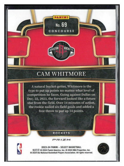 2023-24 Panini Select #69 Cam Whitmore Green White Purple Prizms