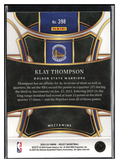 2023-24 Panini Select #398 Klay Thompson