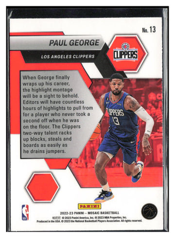 2022-23 Panini Mosaic #13 Paul George Montage