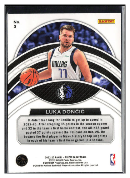 2022-23 Panini Prizm #3 Luka Doncic Dominance