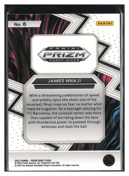 2023 Panini Prizm Draft Picks #6 James Nnaji Fearless