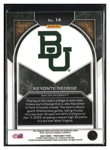 2023 Panini Prizm Draft Picks #14 Keyonte George Brilliance