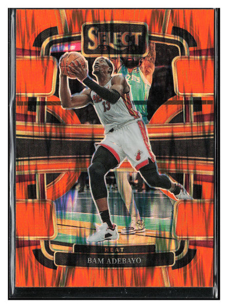 2021-22 Panini Select #59 Bam Adebayo Orange Flash Prizms