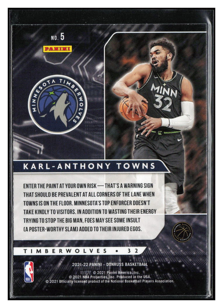 2021-22 Donruss #5 Karl-Anthony Towns Power in the Paint