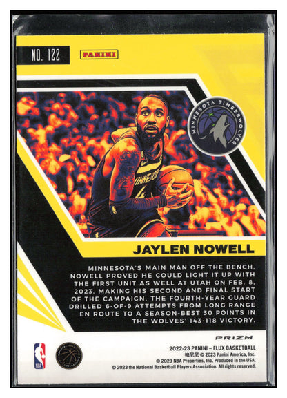 2022-23 Panini Flux #122 Jaylen Nowell Silver
