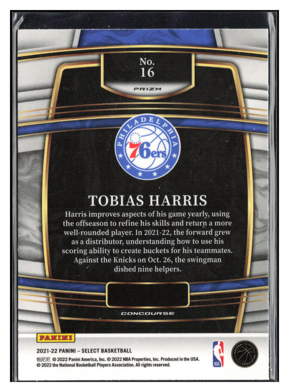 2021-22 Panini Select #16 Tobias Harris Green White Purple Prizms