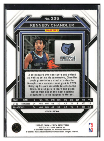2022-23 Panini Prizm #235 Kennedy Chandler Prizms Ice