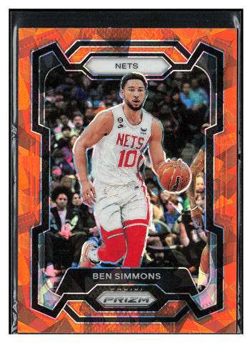 2023-24 Panini Prizm #26 Ben Simmons Prizms Orange Ice