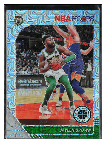 2019-20 Hoops Premium Stock #7 Jaylen Brown Prizms Silver Mojo