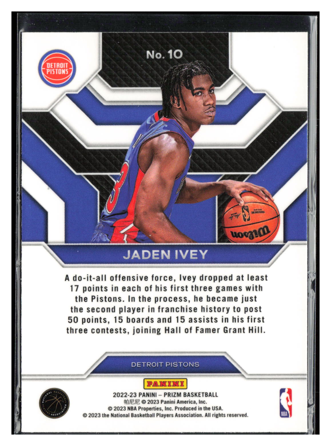 2022-23 Panini Prizm #10 Jaden Ivey Emergent