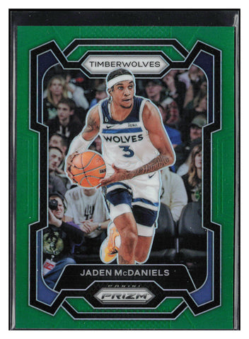 2023-24 Panini Prizm #238 Jaden McDaniels Prizms Green