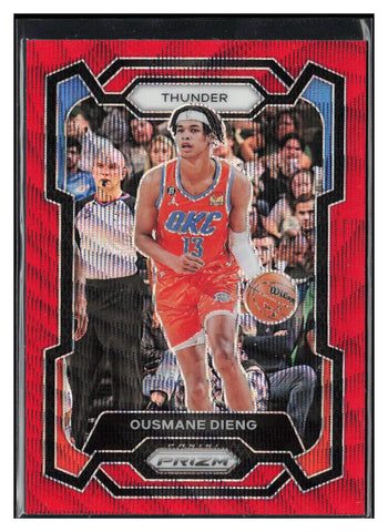 2023-24 Panini Prizm #217 Ousmane Dieng Prizms Ruby Wave