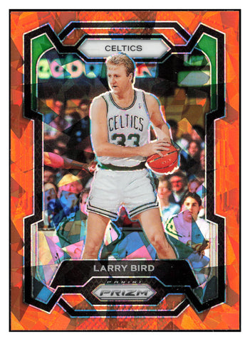 2023-24 Panini Prizm #189 Larry Bird Prizms Orange Ice