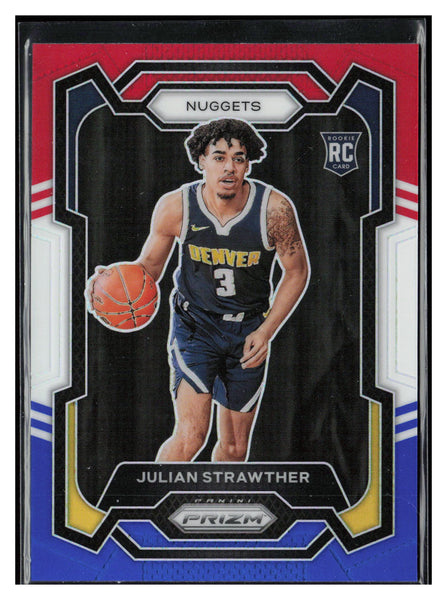 2023-24 Panini Prizm #133 Julian Strawther Prizms Red White and Blue