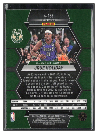 2022-23 Panini Mosaic #158 Jrue Holiday Reactive Blue