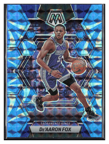 2022-23 Panini Mosaic #181 De'Aaron Fox Reactive Blue