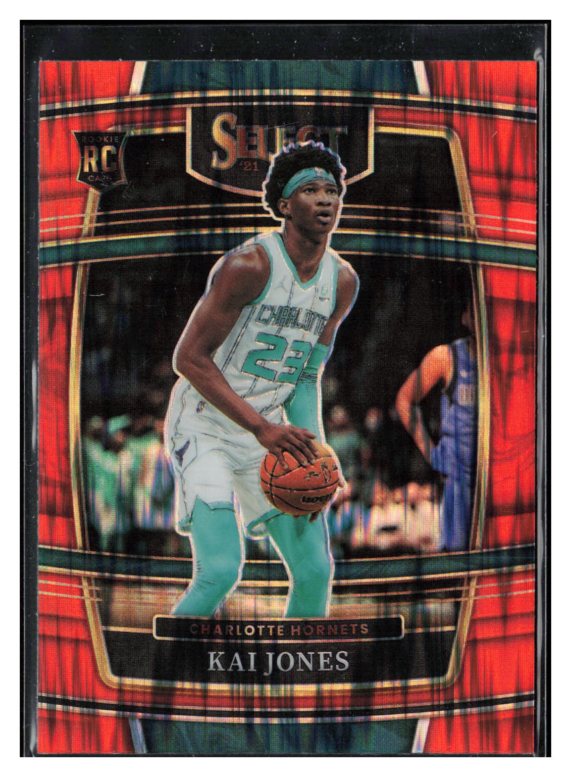 2021-22 Panini Select #98 Kai Jones Orange Flash Prizms