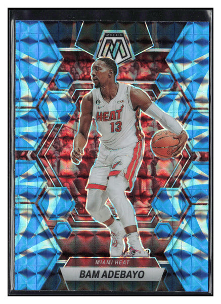 2022-23 Panini Mosaic #78 Bam Adebayo Reactive Blue