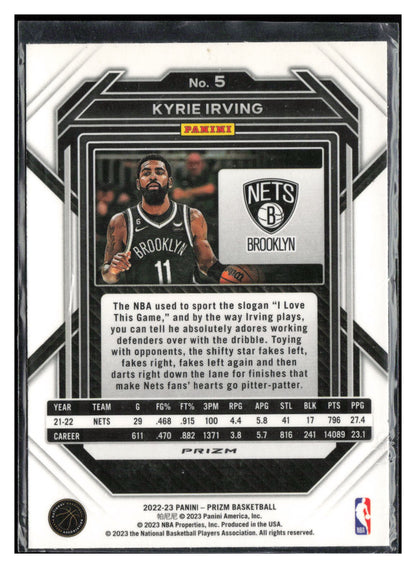 2022-23 Panini Prizm #5 Kyrie Irving Prizms Ice
