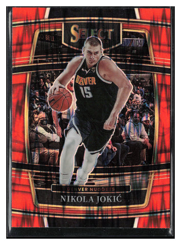 2021-22 Panini Select #82 Nikola Jokic Orange Flash Prizms