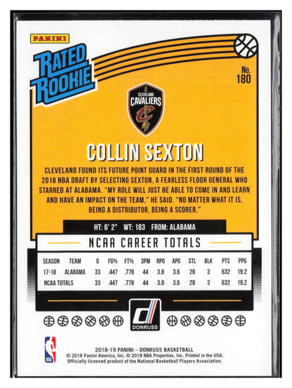 2018-19 Donruss #180 Collin Sexton