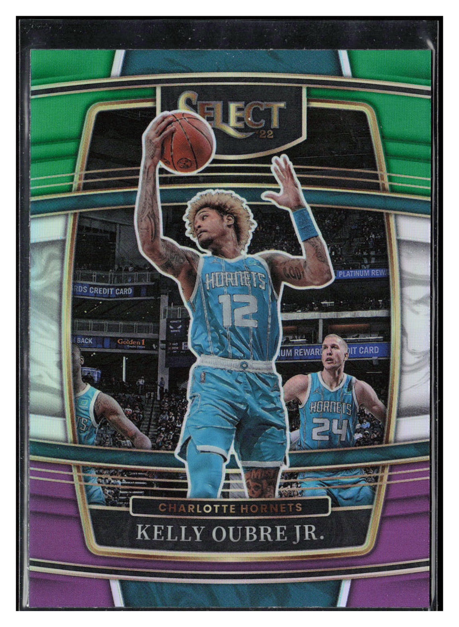 2021-22 Panini Select #30 Kelly Oubre Jr. Green White Purple Prizms