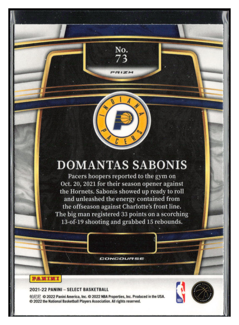 2021-22 Panini Select #73 Domantas Sabonis Blue (Retail Base)