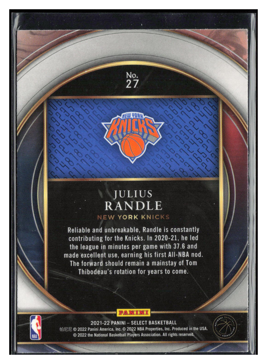 2021-22 Panini Select #27 Julius Randle Select Numbers